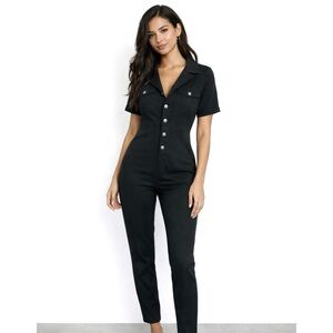 NWT Kittenish Black Jumpsuit Size L